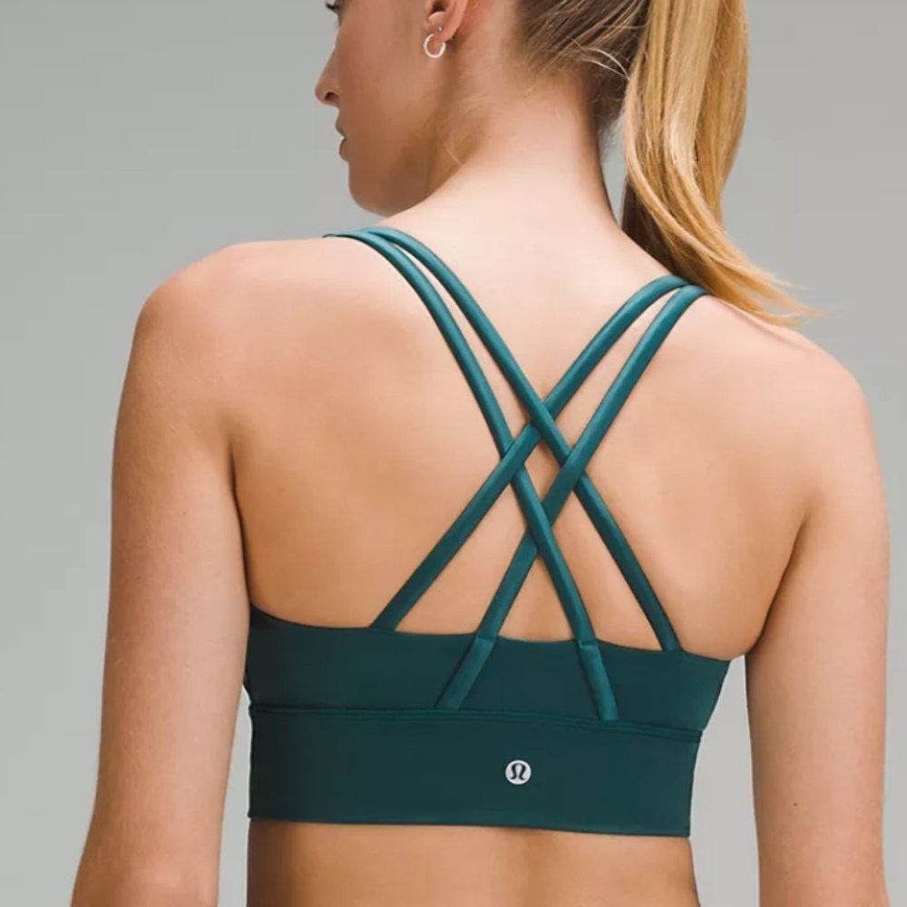 NWT LULULEMON Energy Bra Longline lululemon Bra Medium Support, STORM TEAL GREEN - Picture 5 of 5